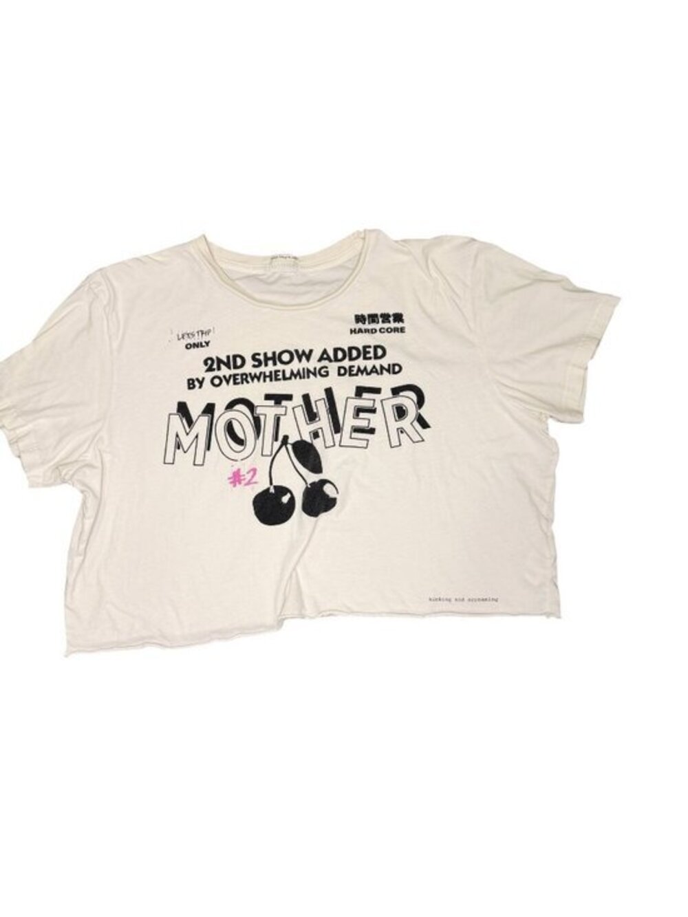 MOTHER The Slouch Cutoff -Cherry Bomb Crop- M (oversized)- MSRP $135- RARE